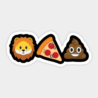 Lion Pizza Shit Sticker